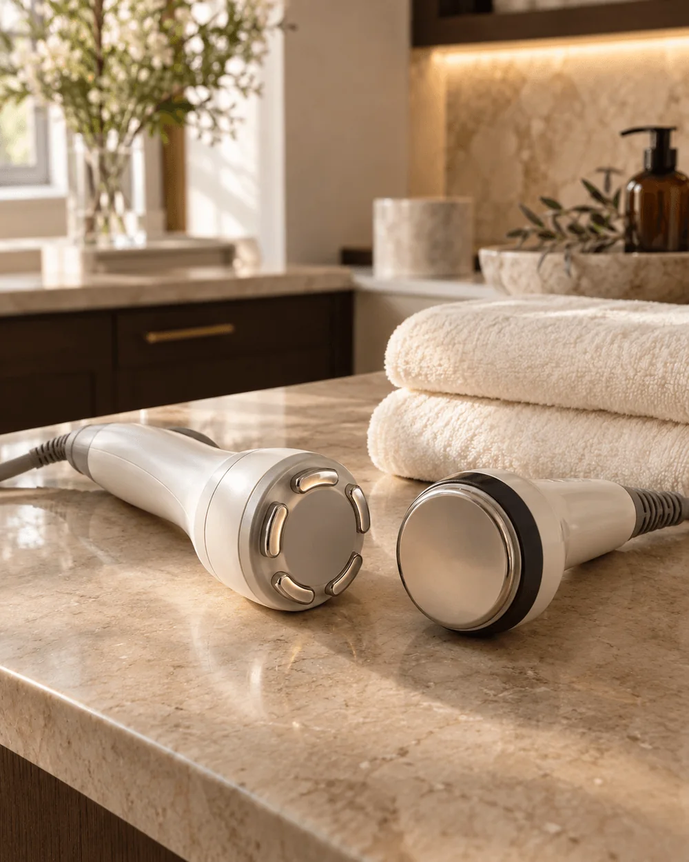Illustrative radiofrequency and ultrasound body-care applicators